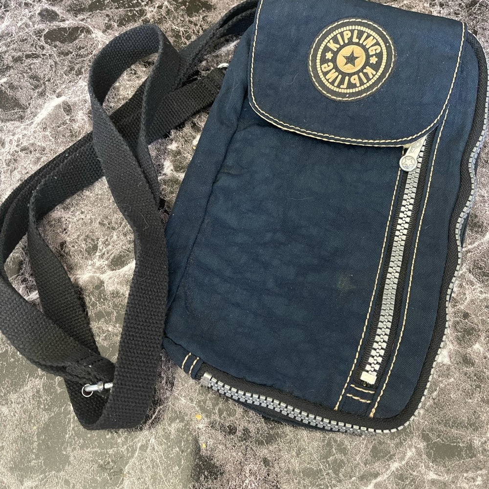 Kipling Mini Crossbody Nylon Built In Wallet Zipper Compartments